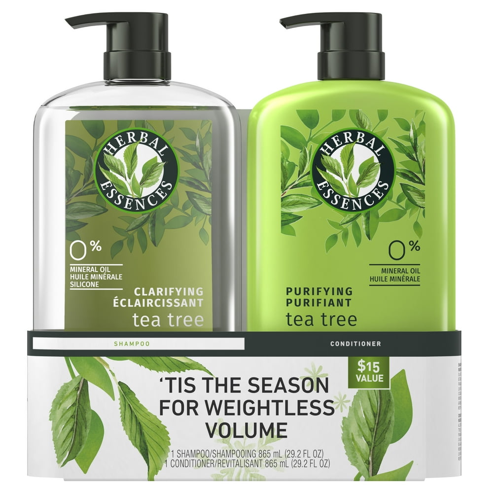 (14 Value) Herbal Essences Shampoo and Conditioner Set, CrueltyFree, Tea Tree, 2 Piece, 58.4