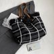 thumbnail image 3 of Las bolsas de asas de las señoras del viaje de la capacidad grande forman el enrejado portátil simple casual, 3 of 9