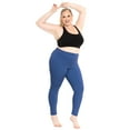 thumbnail image 2 of Stretch Is Comfort Women's Polyester Plus Size Leggings Light Navy 2X, 2 of 6