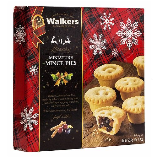 Walkers Shortbread, Mini Mince Pies, 7.9Ounce Boxes (Pack of 12