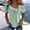 Army Green, variant on Ayolanni Casual Blouses for Women Outdoor V-Neck Short Sleeve Striped Blouse Puff Tunic Button Down Fitted Shirts Summer Tops for Women Green L