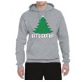 thumbnail image 2 of Lets Get Lit Xmas Tree Ugly Christmas Sweater Unisex Graphic Hoodie Sweatshirt, Heather Grey, 2XL, 2 of 3