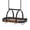 Rustic Brown and Black-23.6''L x 15.7''W x 13''H, variant on Hanging Pot Rack Charcoal Black and Black 31.5''L x 15.7''W x 13''H Ceiling Mounted Cookware Organizer
