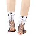 thumbnail image 3 of Chaussettes Résille pour Femmes Maille Genou Chaussettes Hautes Bas de Mode avec Noeud en Satin, 3 of 7