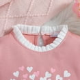 thumbnail image 6 of Hpapadks Girls Fall Outfits Long Sleeve Hearts Pattern Sweatshirt Top Colorblock Pants Valentines Day Outfit Girls' Clothing Sets, 6 of 6