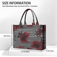 thumbnail image 3 of Large Capacity Tote Bag,Pioneer Flower Floral Print Pattern Handbag Fashion Luxury Tote Bag,15.7"x13"x 5.1" Inches,Laptop Compatible, 3 of 6