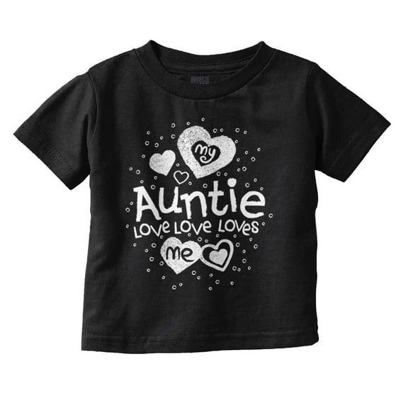 Auntie Loves Me Adorable Cute Niece Youth T Shirt Tee Girls Infant Toddler Brisco Brands 6M