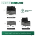 thumbnail image 6 of Clouddwell 7 Pieces Patio Conversation Set, Outdoor Sectionals Rattan Wicker Couch Sofa, Black, 6 of 10