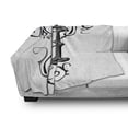 thumbnail image 3 of Letter I Soft Flannel Fleece Blanket, Capital with Grand Illustrious Design Abstract Elements Shapes Swirls Lines, Cozy Plush for Indoor and Outdoor Use, 60" x 80", Black Grey White, by Ambesonne, 3 of 6