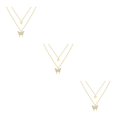 thumbnail image 1 of Qarigey Collar de borlas de mariposas brillantes para mujeres elaborado con mano de obra fina joyería de boda oro Type1 NO1, 1 of 6