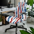 thumbnail image 2 of Renewold American Flag Zebra Stripes Computer Office Chair Cover Spandex Rotating Chair Slipcover Dustproof Stain Resistant High Back Computer Chair Cover for Dogs Cats, L, 2 of 7