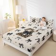 thumbnail image 4 of Feelyou Kid Princess Ribbon Queen Sheet Sets, Fashion Monogrammed Z Bed Set, 4pcs, 4 of 7
