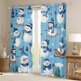thumbnail image 2 of Manfei Kids Cute Snowman Curtains Pack of 2 (42x84 Each), Happy New Year Theme Curtains Blackout, Kawaii Snowflakes Bedroom Curtains, Luxury Bedroom Decor, 2 of 6