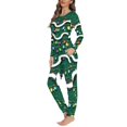thumbnail image 2 of Renewold 2 Piece Women Nightwear Pajama Sets Loose Fitting Soft Colorful Lights Top/Pants Christmas Clothing Loungewear Fit for Spring Fall Winter Size 5XL, 2 of 4
