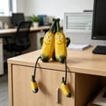 thumbnail image 7 of Cute Resin Fruit Figurines with Dangling Legs – Whimsical Apple, Banana & Strawberry Shelf Sitters for Home Office Desk Decor & Funny Gift, 7 of 7
