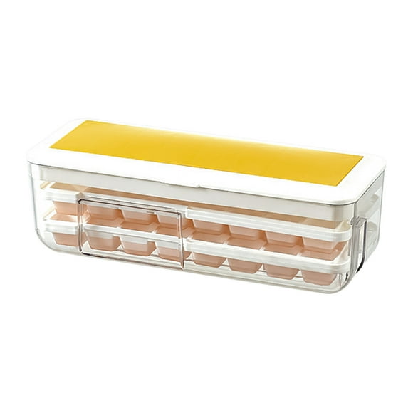 EGNMCR Kitchen Gadgets, Kitchen Accessories Ice Tray With Lid And Storage Bin For Freezer, Ice Cubes Making, Freezer Ice Cubes Box, Second Out Of The Ice Ice Tray ice cube tray