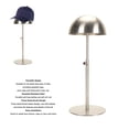 thumbnail image 3 of Hat Display Stand, Multifunctional Adjustable Height Hat Holder  Holder, Stable Base, Portable Hat Rack Stand For Display Jewelry Watch Helmets, 3 of 8