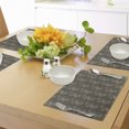 thumbnail image 4 of Ambesonne Flower Place Mats Set of 4, Spring Buds Branches, Standard Size, Orange White Grey, 4 of 6