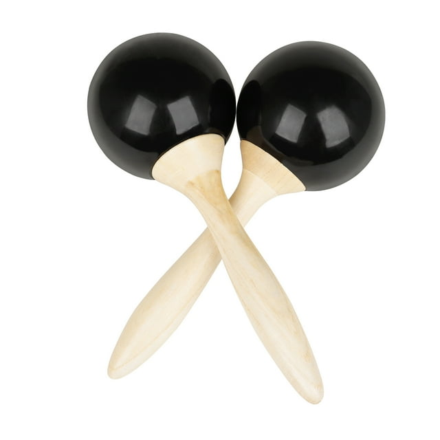 Par de Maracas de percusión Abanopi instrumento musical de madera maciza