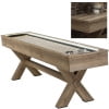 American Legend LED shuffleboard with Buffet Top - Modern Style - Light Up LED Rails - Buffet Top with 2-Piece Leaf Design