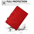 thumbnail image 3 of Allytech For iPad mini (6th Generation) Case,Shockproof Premium PU Leather Folio Stand Pocket, Auto Sleep/Wake,Lightweight Embossed Card Slot Wallet Case for iPad mini 6,Red, 3 of 6
