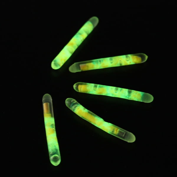100Pcs Fishing Glow Stick Fluorescent Light Stick Luminous Float Tubes