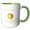 Green/White, variant on 3drose, West Virginia Territory Fruit the Apple, 15oz Mug