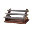 thumbnail image 2 of Segolike Rings Display Stand Jewelry Storage Rack Multi Tiers with Wooden Base Suede Holder Jewelry Organizer Rings Holder for Desktop , Gray 22x10.5x9.5cm, 2 of 8