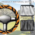 thumbnail image 4 of Jeiento Tiger Stripes Golf Cart Steering Wheel Cover Auto Golf Cart Steering Wheel Covers for Club Car Sun Protection Boat Steering Wheel Cover Easy to Use and Clean, 4 of 7