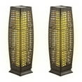 thumbnail image 1 of Gymax 2-Piece Outdoor Solar-Powered Floor Lamps IP65 Waterproof w/ Auto On/Off Light Mix Brown, 1 of 10