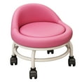 thumbnail image 4 of Abbracc Low Rolling Seat Pulley Stool Pedicure Stool Roller Seat Short Stool for Library pink, 4 of 9