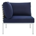 thumbnail image 2 of Modway Harmony Fabric Basket Weave Patio Corner Chair in Navy/Tan, 2 of 6