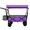Purple + Steel+2, variant on YANGXUN All-Terrain Folding Utility Cart with Detachable Sun Cover for Outdoor Activities