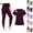 Wine, variant on Scrubs for Women Set Stretch V-Neck Top & Jogger Pants with Drawstring Medical Nursing Uniforms Set with Pockets