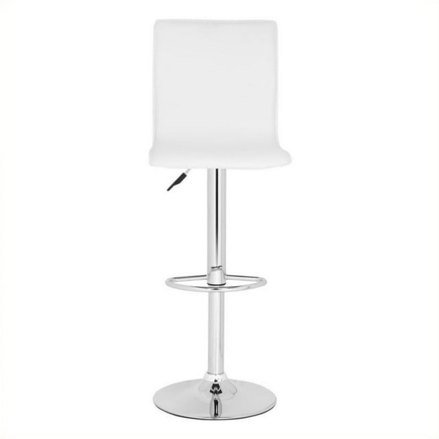 Safavieh Magda 23.2 Pouces-29.5 Pouces Tabouret de Bar en Acier Chromé Blanc