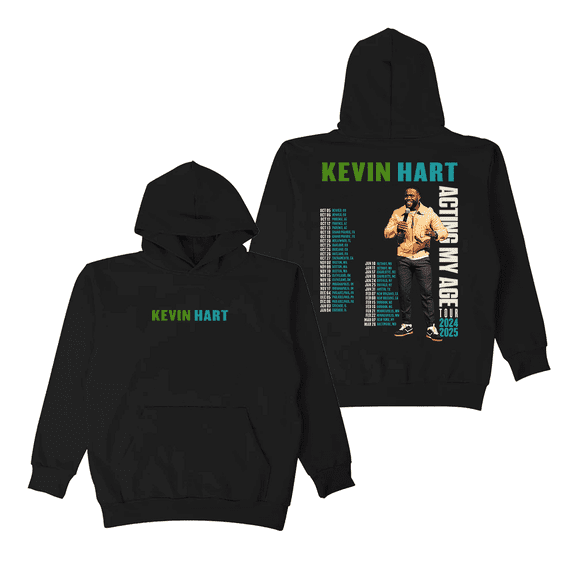Kevin Hart Merch Hoodies Acting My Age Tour 2024 2025 Hooded Sweatshirt Long Sleeve Women Men Pullover