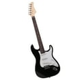 thumbnail image 2 of Tcbosik Beginner Electric Guitar Starter Kit with Bag, Cord, Strap, Accessories and Tremolo Arm, 39 inch, Black & White, 2 of 9