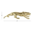 thumbnail image 4 of 46" x 10" Gold Polystone Leopard Sculpture, by DecMode, 4 of 10