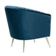 thumbnail image 4 of Manhattan Comfort Rosemont Velvet Accent Chair in Blue and Gold, 4 of 5