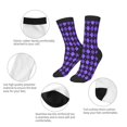 thumbnail image 3 of Honeii purple argyle Print Children's Colorful Socks,Unisex Kids and Toddlers' Cushioned Sock,Kids Athletic Crew Socks,for Everyday Wear and Sports, 3 of 5
