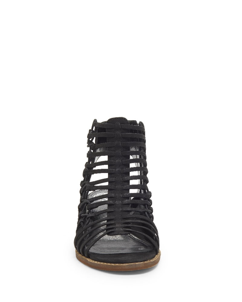Vince Camuto Women s Romera Nubuck Leather Strappy Sandals Black