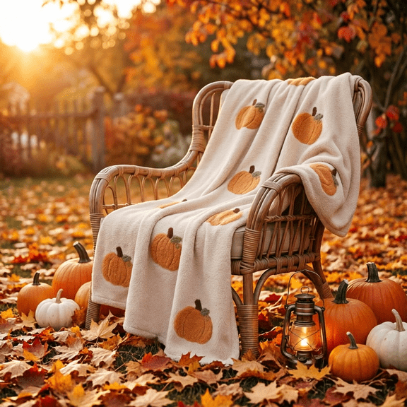 Halloween Throw Blanket for Couch, Flannel Pumpkin Printed Decorative Blanket, Soft Cozy Blanket for Bed Sofa Office, Festive Halloween Home Decor