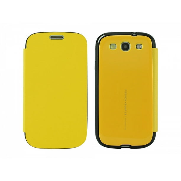 Cellet Arium French Bumper Flip Cover Case For Samsung Galaxy S3 Canary Yellow Walmart Com Walmart Com
