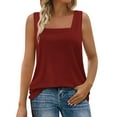 thumbnail image 2 of Xixinqiwan No Boundaries Tank Tops for Women,Womens Ribbed Tank Tops Racerback Summer Square Neck Basic Camisole Going Out Fashion Tee Shirts, 2 of 8