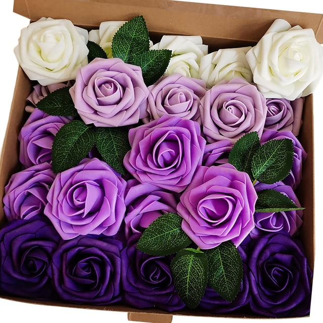 Rosas de espuma flor artificial ramo de rosas falsas hogar DIY decoración Gloria Rosa falsa de espuma