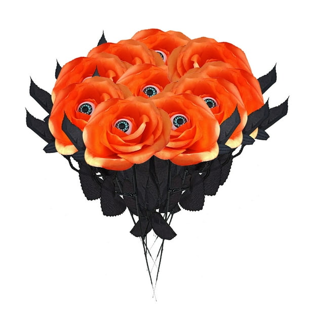 Uuiauoio Gothic Eyeball Roses Artificial Halloween Decor Faux Eyeball Flowers for Party Home Decorations