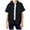 Black, variant on Hiijoy Little Girls Summer Casual Shirt Solid Short Sleeve Button-Up Shirt, Sizes 3-13