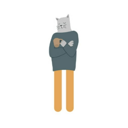 

Cat Person Refrigerator Magnets Fridge Magnetic with Bendable Feet for Refrigerator Decoration & Storage Milk Tea Cat