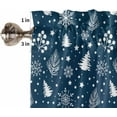thumbnail image 5 of Navy Blue Christmas Trees Kitchen Curtains 54 Inches Long, Winter Xmas Pine Snowflake Rod Pocket Window Curtains Panels for Bedroom/Bathroom/Nursery, Light Filtering Treatment Curtains Drapes 42"x54", 5 of 5