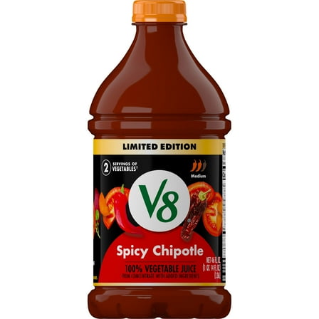 V8 Spicy Chipotle 100% Vegetable Juice, 46 fl oz Bottle